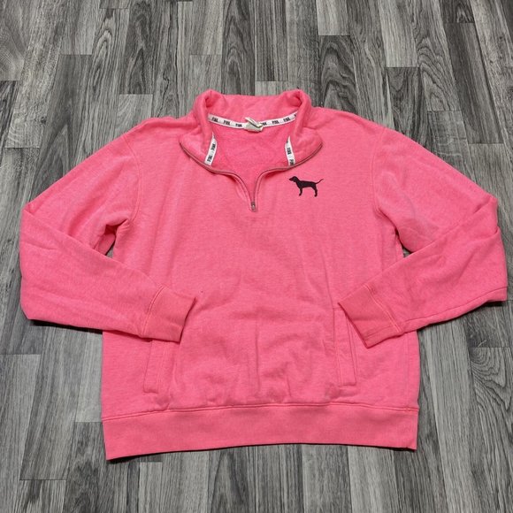 PINK VICTORIA'S SECRET Graphic Hot Pink Pullover Sweatshirt Women's Size Small - Picture 4 of 11